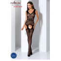 Бодистокинг Passion BS062 black, комбинезон, имитация чулок
