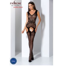 Бодистокинг Passion BS062 black, комбинезон, имитация чулок