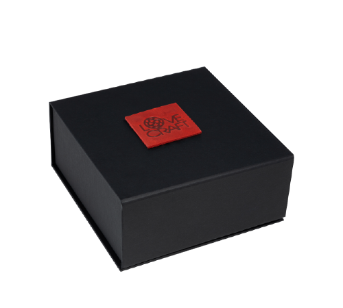 Премиум наручники LOVECRAFT красные, натуральная кожа, в подарочной упаковке