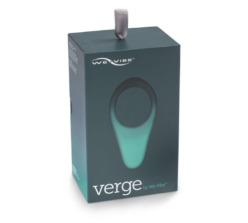 Смарт-виброкольцо под одежду VERGE BY WE-VIBE SLATE, охватывает пенис и мошонку, 10 режимов