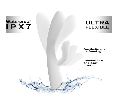 Вибратор-кролик с подогревом Dorcel FLEXI RABBIT WHITE, гибкий ствол