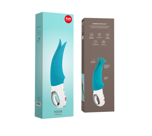Вибратор для клитора Fun Factory VOLTA petrol, гибкий двойной кончик