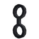 Наручники из силикона Doc Johnson The Cuffs Small - Black, хорошо тянутся, для рук и для ног