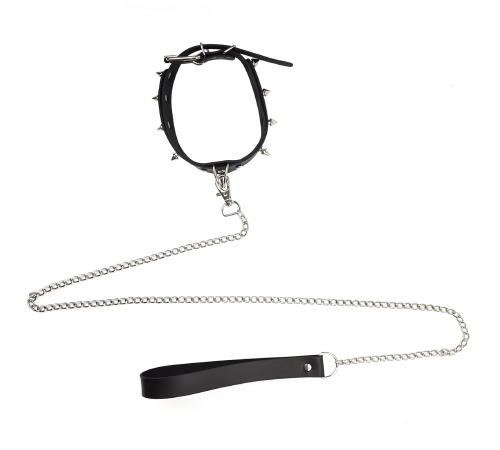 Ошейник с шипами и поводком Art of Sex - Collar Spikes and Leash