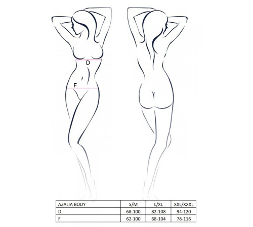 Ажурний боді AZALIA BODY black S/M Passion