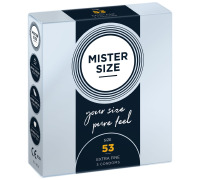 Презервативы Mister Size - pure feel - 53 (3 condoms), толщина 0,05 мм