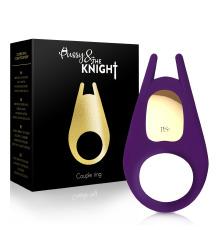 Эрекционное виброкольцо Rianne S: The Pussy & The Knight Couple Ring, 10 режимов работы, мед силикон