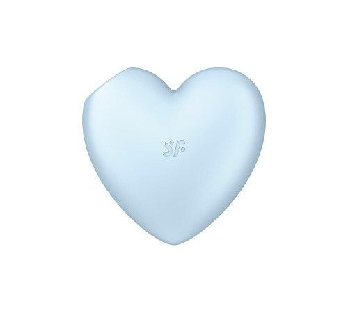 Вакуумний стимулятор-серце з вібрацією Satisfyer Cutie Heart Blue