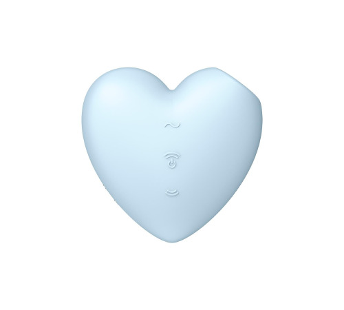 Вакуумний стимулятор-серце з вібрацією Satisfyer Cutie Heart Blue