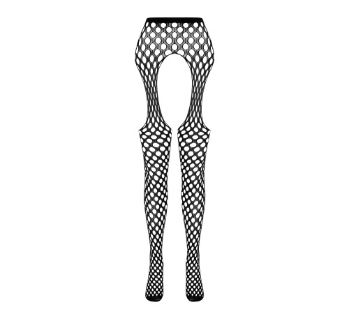 Эротические колготки-бодистокинг Passion ECO S003 red, с доступом, имитация подвязок