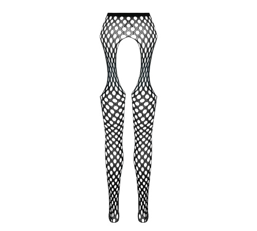 Эротические колготки-бодистокинг Passion ECO S003 red, с доступом, имитация подвязок