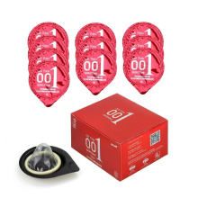 Ультратонкие презервативы Double Benefit 0.01 Air Thin, Красные 10шт, разогревающий эффект