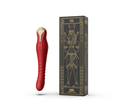 Смартвібратор-пульсатор Zalo — King Wine Red, кристал Swarovski