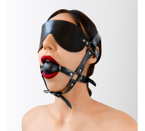 Кляп - маска Art of Sex Deymon, с пластиковым шаром
