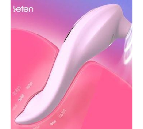 Вакуумный вибратор 3-в-1 Leten Sucking Vibrator (вакуум, вибрация, массажные движения язычка)