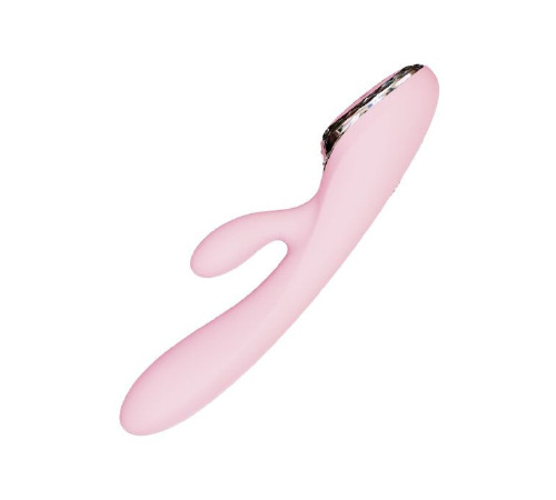 Вібратор-кролик з голівкою KISTOY A-King, що надувається, LED-екран