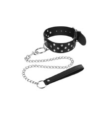 Ошейник заклепками и с поводком Fetish Tentation Rivets and Leash