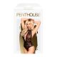 Боди с глубоким декольте и высокими трусиками Penthouse - Toxic Powder Black S/M