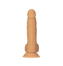 Фаллоимитатор ADDICTION Dual Density Silicone Dildo Caramel 8″, присоска, диаметр 4,3 см, вибропуля