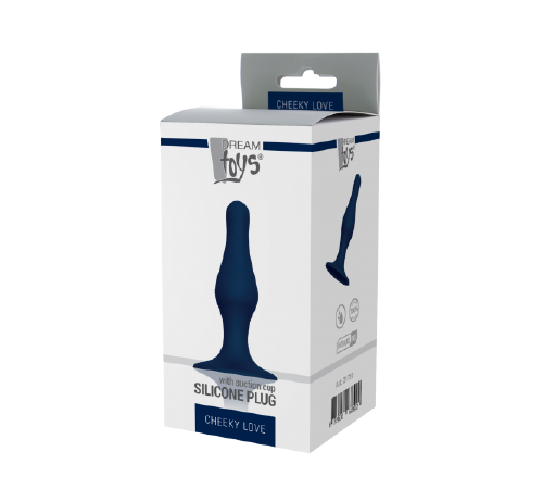 Анальна пробка CHEEKY LOVE SILICONE PLUG MEDIUM BLUE