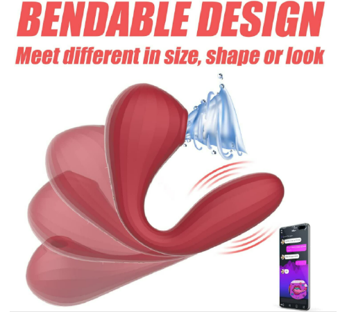 Вакуумний вагінально-кліторальний стимулятор Magic Motion Bobi Red, керування зі смартфона