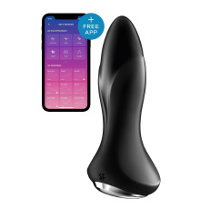 Анальная смарт-вибропробка с жемчужным массажем Satisfyer Rotator Plug 1+ Black