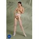 Эротические колготки-бодистокинг Passion ECO S002 white, с доступом, геометрическое плетение