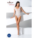 Бодистокинг Passion BS064 One Size, White, боди, закрытое плечо, открытый доступ