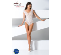 Бодистокинг Passion BS064 One Size, White, боди, закрытое плечо, открытый доступ