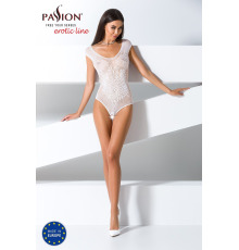 Бодистокинг Passion BS064 One Size, White, боди, закрытое плечо, открытый доступ