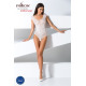 Бодістокінг Passion BS064 One Size, White, боді, закрите плече, відкритий доступ