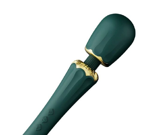 Вибратор микрофон с насадками Zalo Kyro Wand Turquoise Green