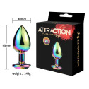 Металева анальна пробка MAI Attraction Toys №74 Rainbow