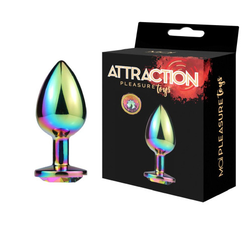 Металева анальна пробка MAI Attraction Toys №74 Rainbow