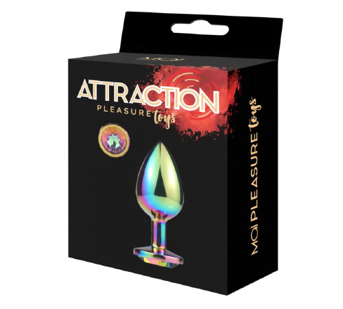 Металева анальна пробка MAI Attraction Toys №74 Rainbow
