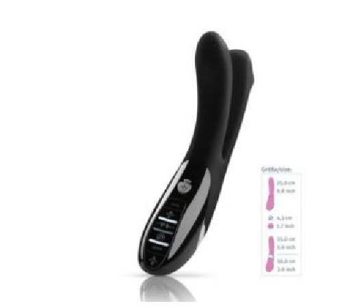 Вібратор подвійний з електростимуляцією Mystim Tingling Aparte eStim Black, міостімулятор