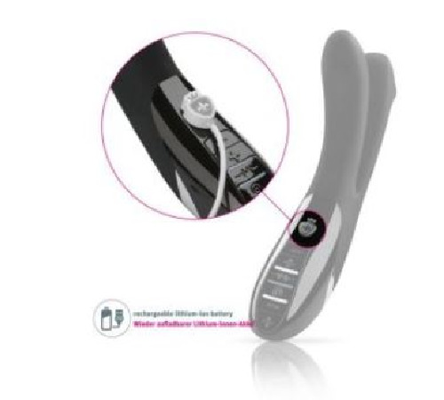 Вібратор подвійний з електростимуляцією Mystim Tingling Aparte eStim Black, міостімулятор