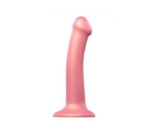 Насадка для страпона Strap-On-Me Mono Density Dildo Rose M, диам. 3,3см, однослойный силикон, гибкий