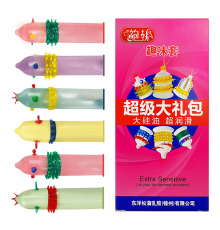 Презервативы с усиками и шипами с ароматом розы Extra Sensitive 6 шт