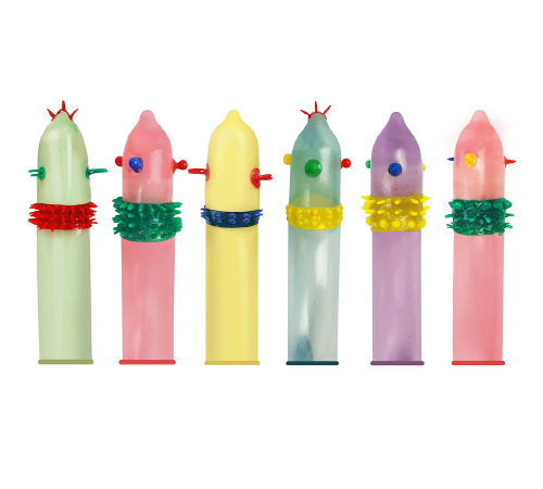 Презервативы с усиками и шипами с ароматом розы Extra Sensitive 6 шт