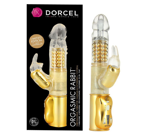 Вібратор-кролик Dorcel Orgasmic Rabbit Gold з перлинним масажем