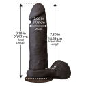 Фаллоимитатор Doc Johnson The Realistic Cock 8 inch Black - ULTRASKYN, Vack-U-Lock, диаметр 5,1см