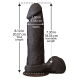 Фалоімітатор Doc Johnson The Realistic Cock 8 inch Black - ULTRASKYN, Vack-U-Lock, діаметр 5,1 см