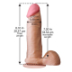Фалоімітатор Doc Johnson The Realistic Cock 8 inch White - ULTRASKYN, Vack-U-Lock, діаметр 5,1 см