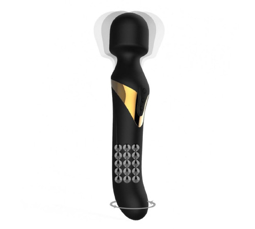 Вибромассажер 2-в-1 Dorcel Dual Orgasms Gold классический массажер и вибратор с жемчужным массажем