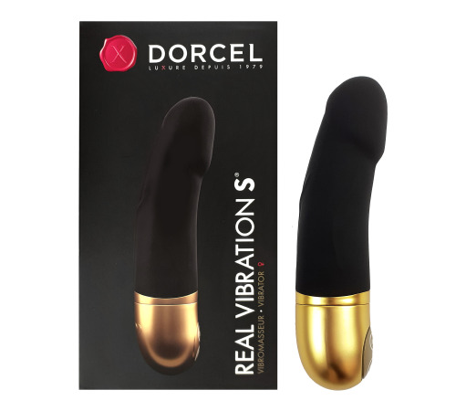 Вібратор Dorcel Real Vibration S Gold 2.0, діаметр 3,7см, перезаряджається, для точки G