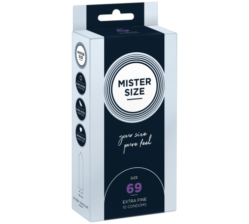 Презервативы Mister Size - pure feel - 69 (10 condoms), толщина 0,05 мм