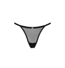 Прозрачные стринги с кружевом Obsessive Celia Noir thong M/L