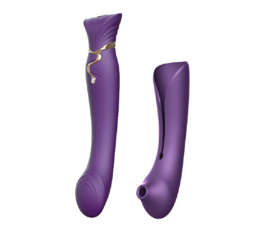 Ультрасучасний Вібромасажер 3 в 1 Zalo Queen, Twilight Purple