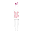 Еротичний костюм зайчика Obsessive Bunny suit 4 pcs costume pink L/XL